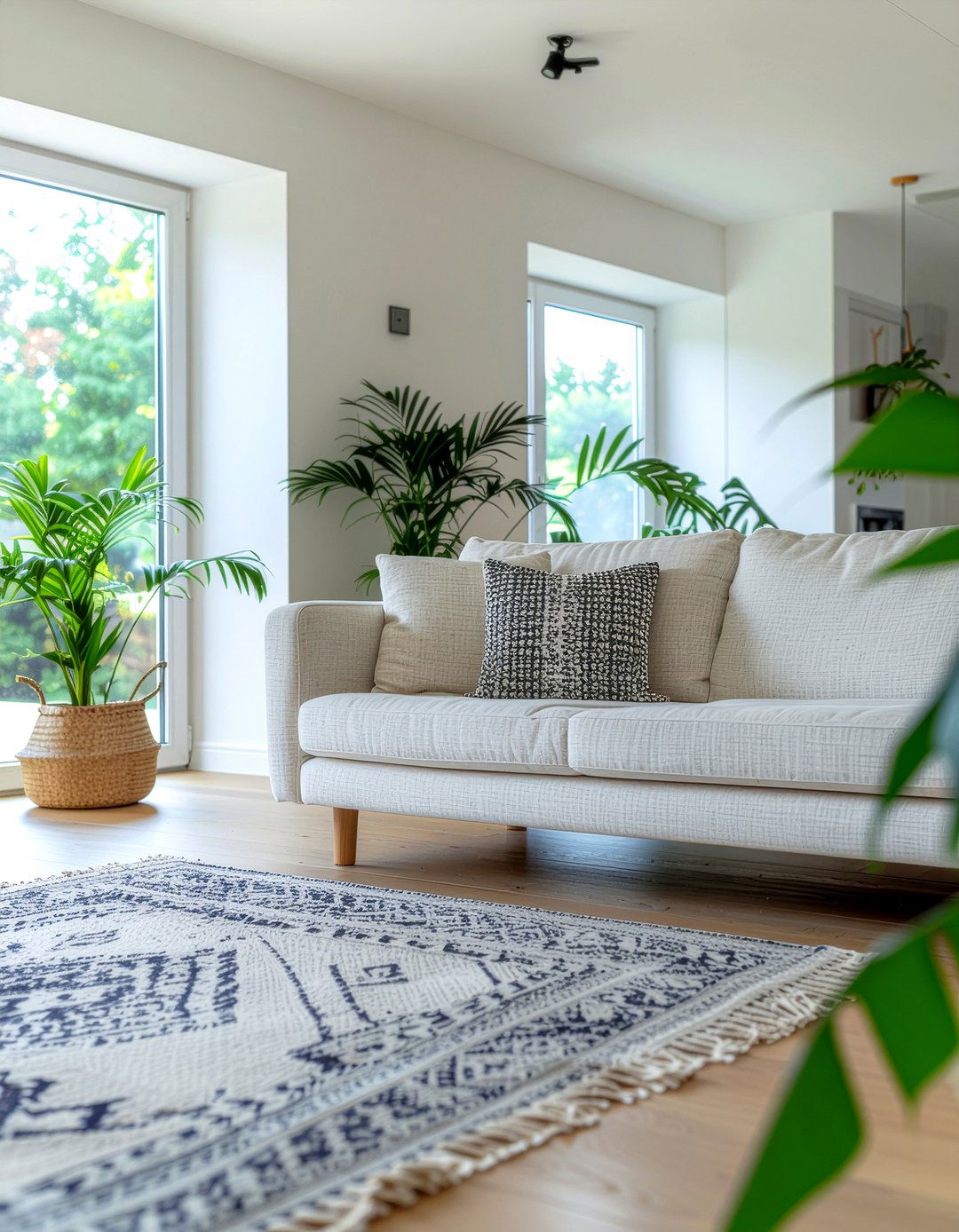 Neutral Fabric Sofa - 30 living room upholstered sofa ideas