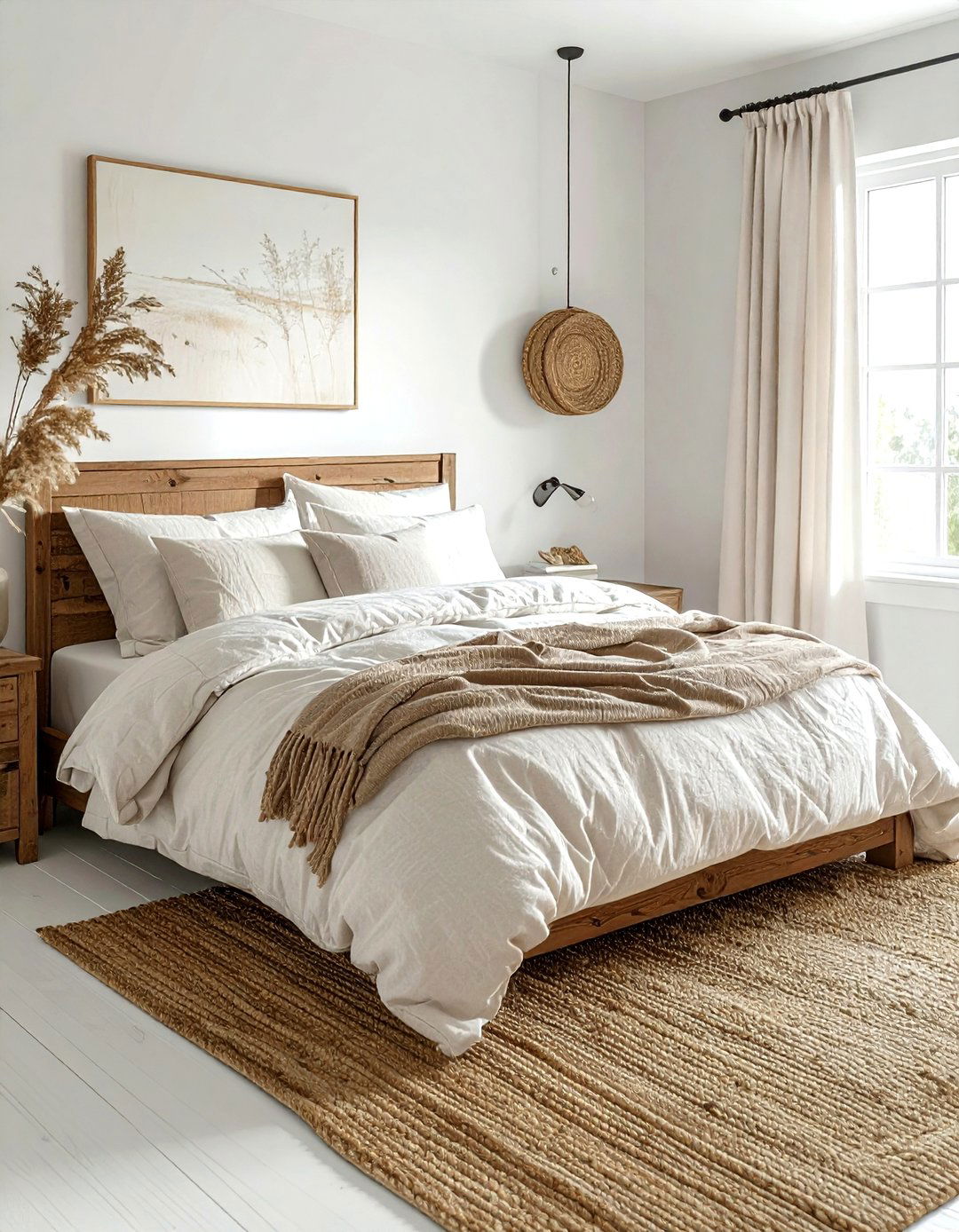 Neutral Farmhouse White Bedroom - 30 farmhouse white bedroom ideas