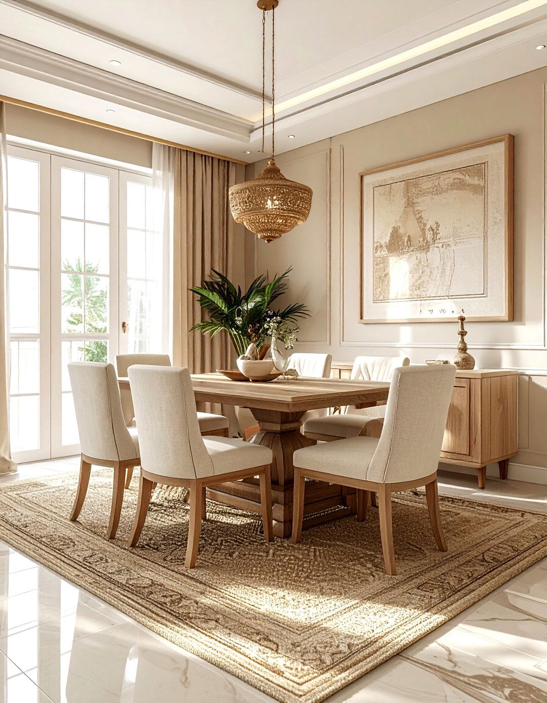 Neutral Indian Dining Room - 30 Indian dining room ideas