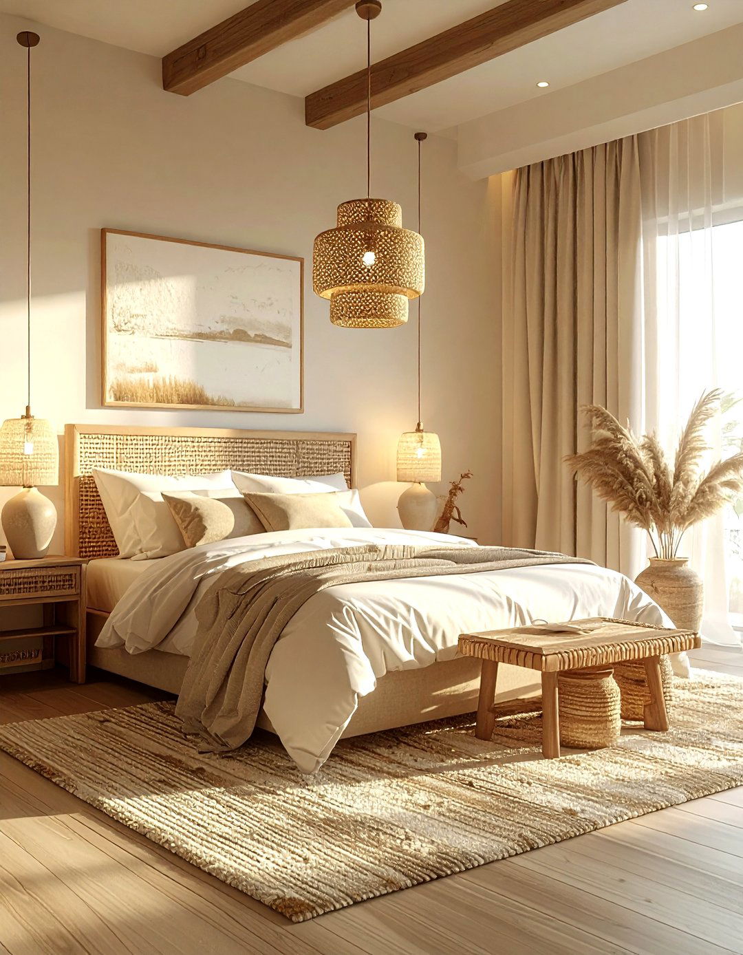 Neutral Lighting Bedroom - 30 coastal cream bedroom ideas