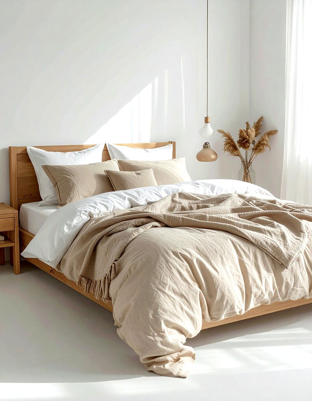 Neutral Linen Bedding - 30 decor upgrade ideas