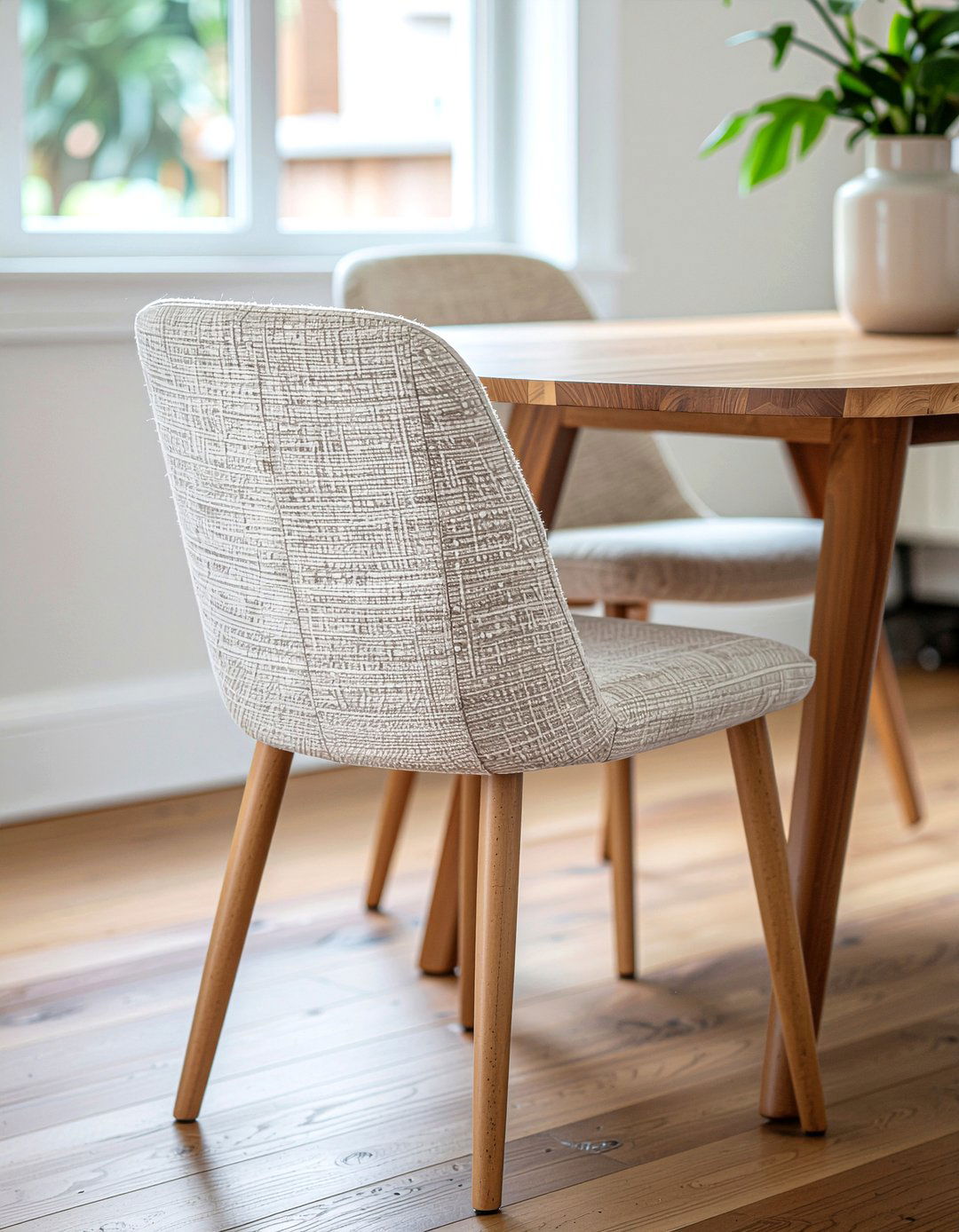 Neutral Linen Host Chair - 30 host dining chair ideas