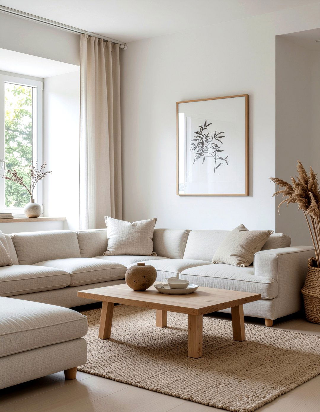 Neutral Linen Wallpaper - 30 living room removable wallpapers