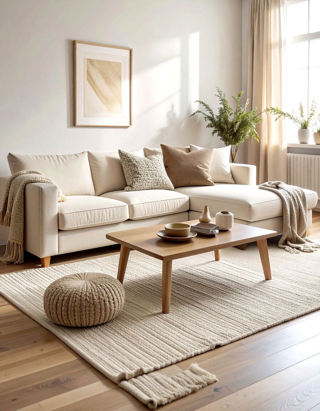 Neutral Living Room - 30 model home decor ideas