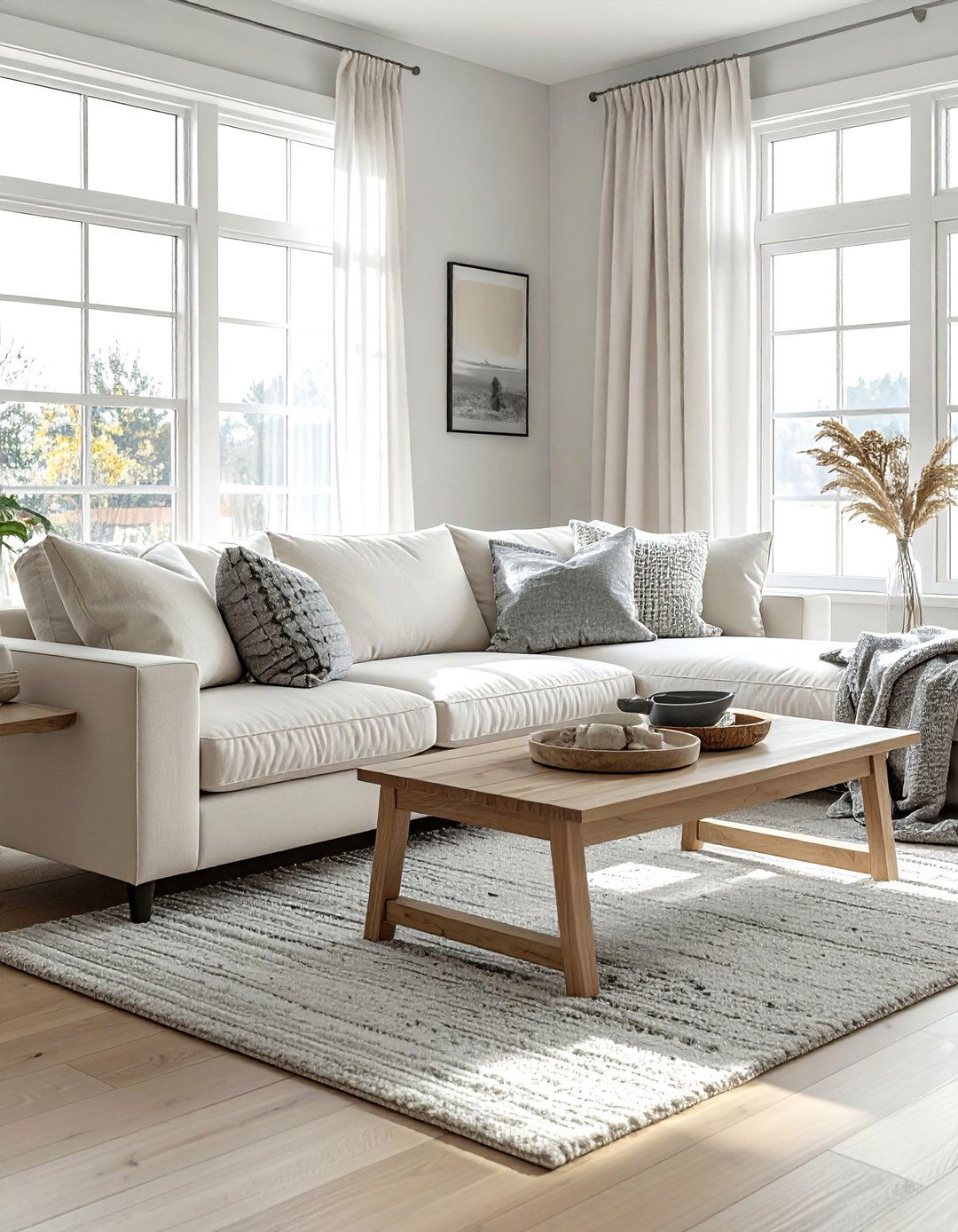 Neutral Living Room Sofa - 30 newlywed decor ideas