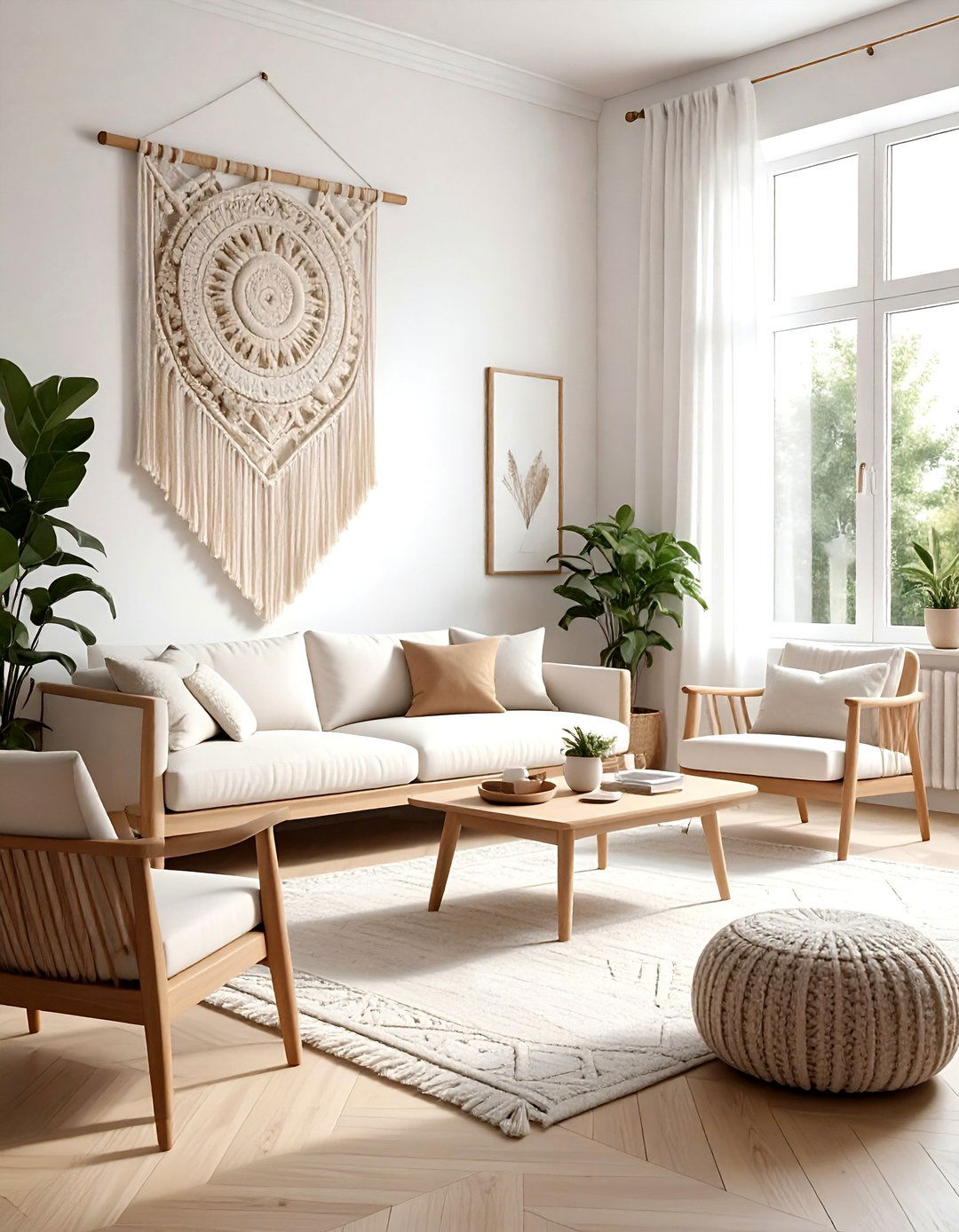 Neutral Macrame Wall Hanging - 30 macrame wall hanging ideas