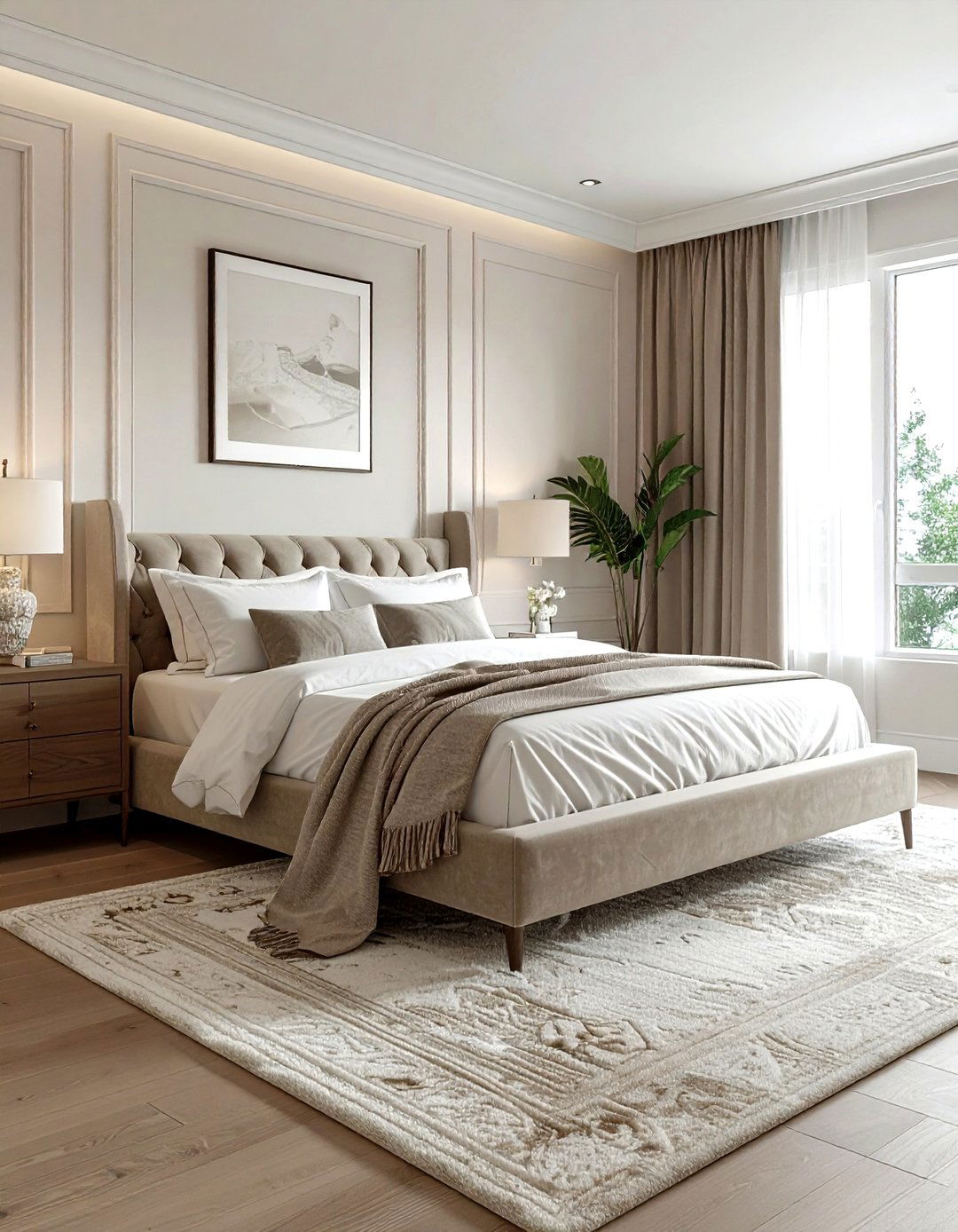 Neutral Master Bedroom - 30 newlywed bedroom ideas