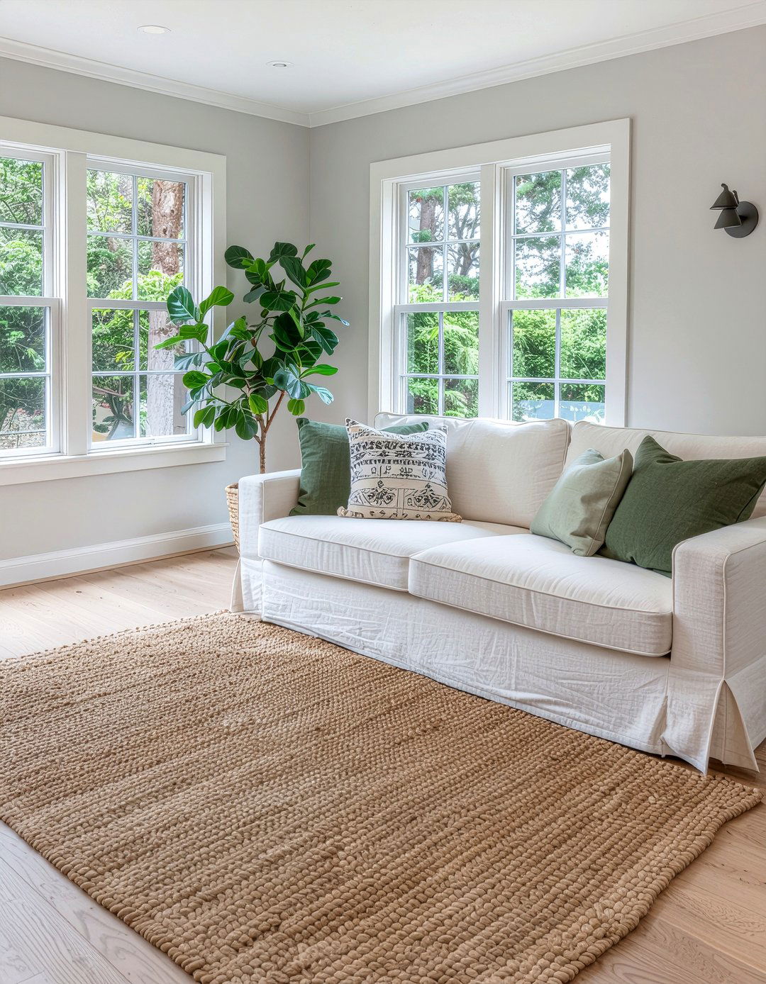 Neutral Organic Living Room - 30 custom living room ideas