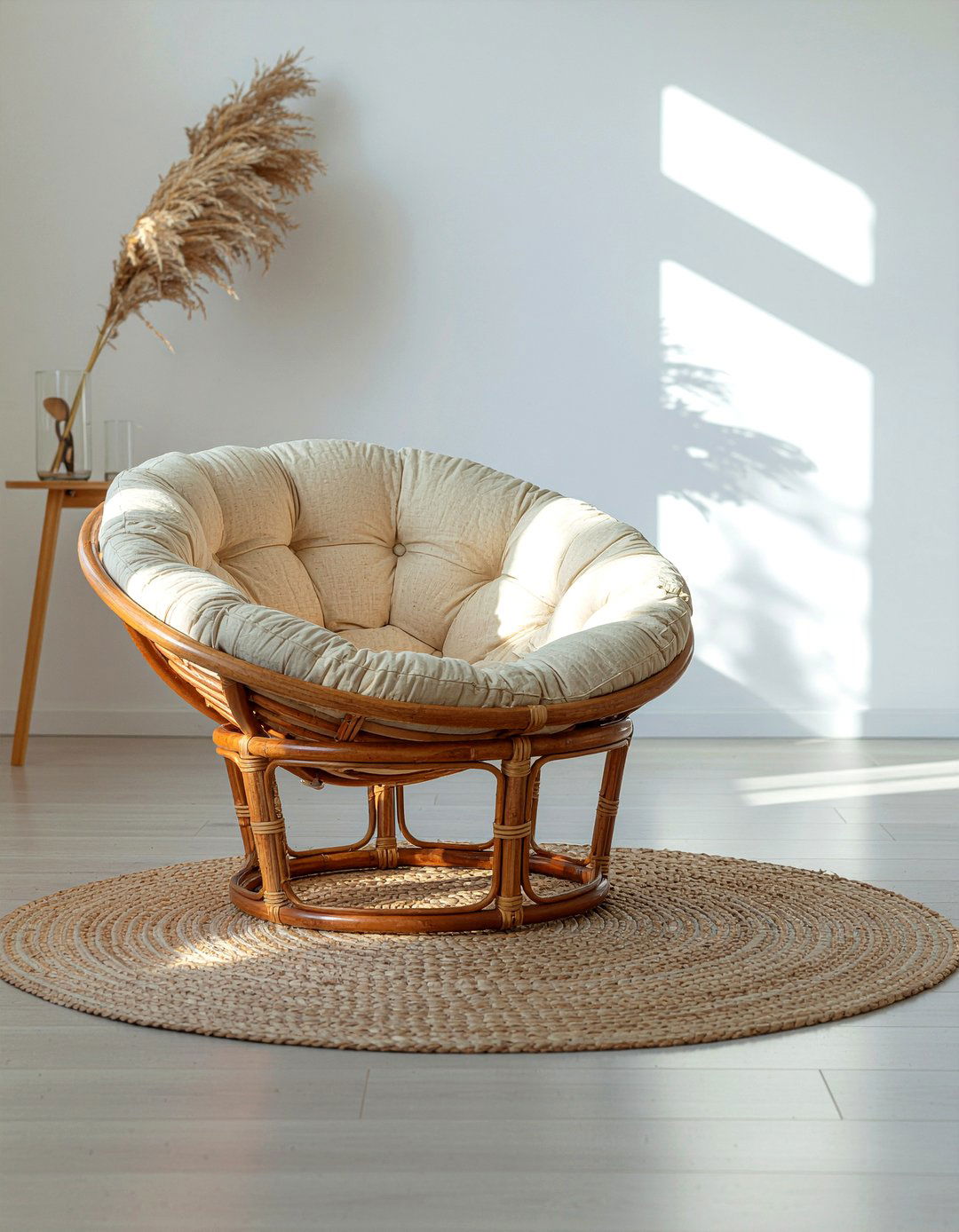Neutral Papasan Chair Decor - 30 living room papasan chair ideas