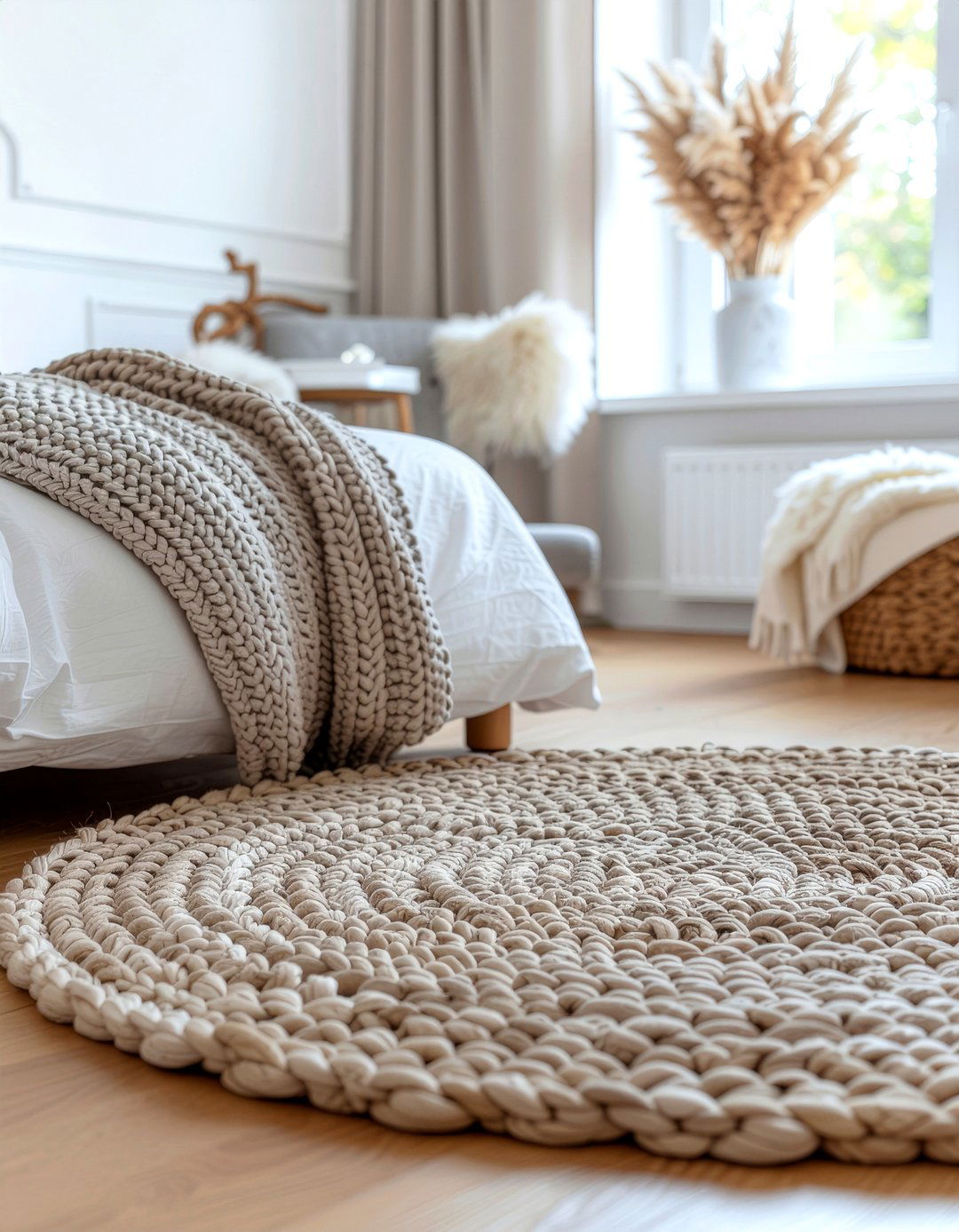 Neutral Round Rug - 30 bedroom round rugs