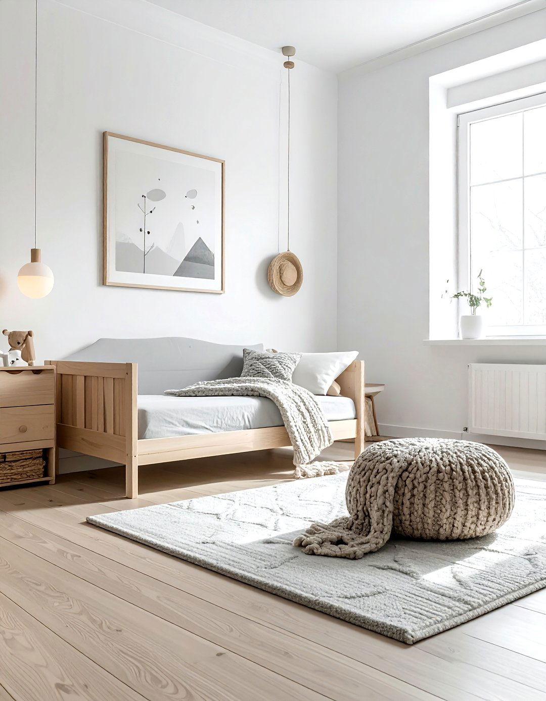 Neutral Scandinavian Kids Room - 30 toddler bedroom ideas