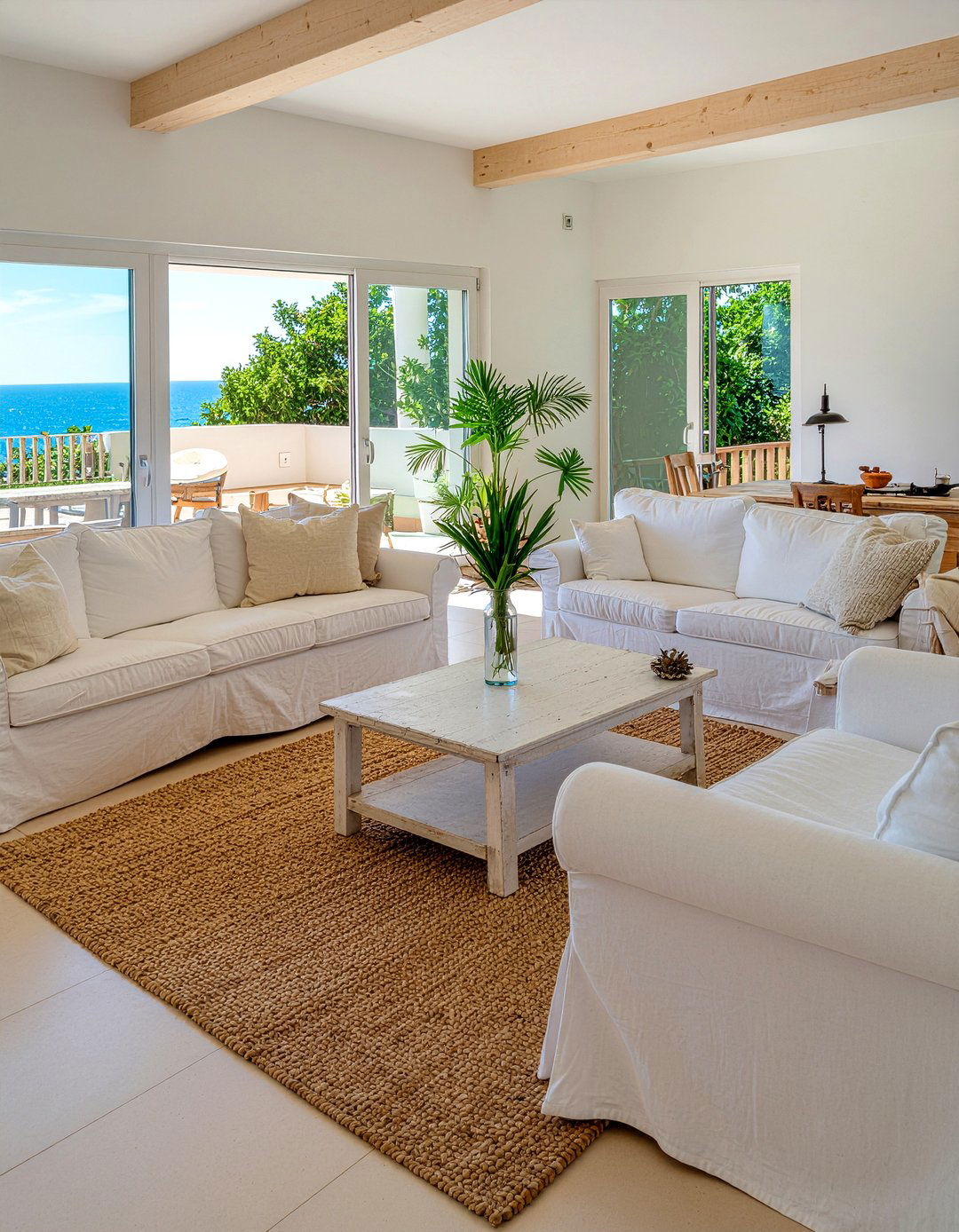 Neutral Slipcovered Sofas - 30 Tuscan living room ideas