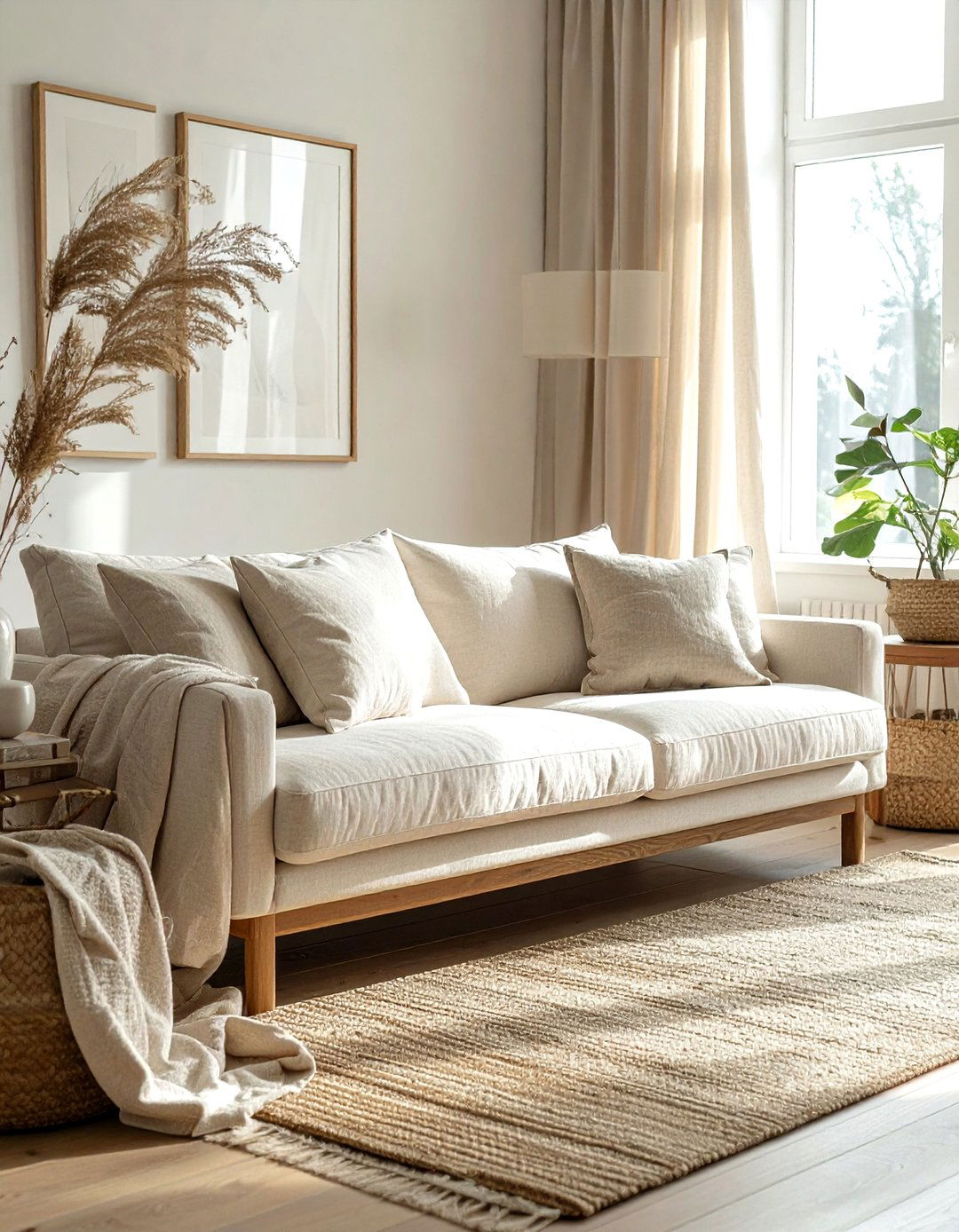Neutral Sofa Slipcovers - 30 simple decor change ideas