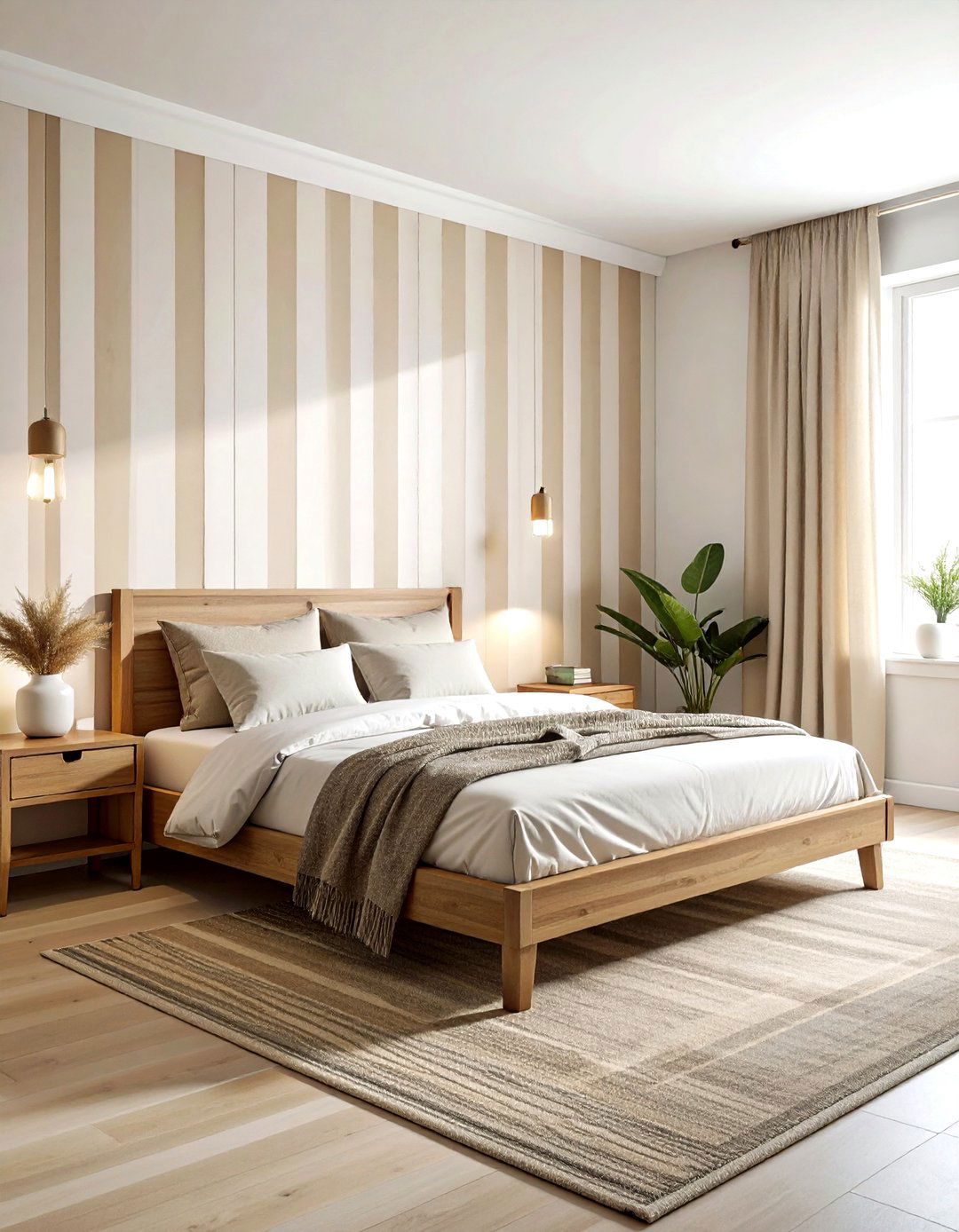 Neutral Striped Wallpaper - 30 striped wallpaper ideas