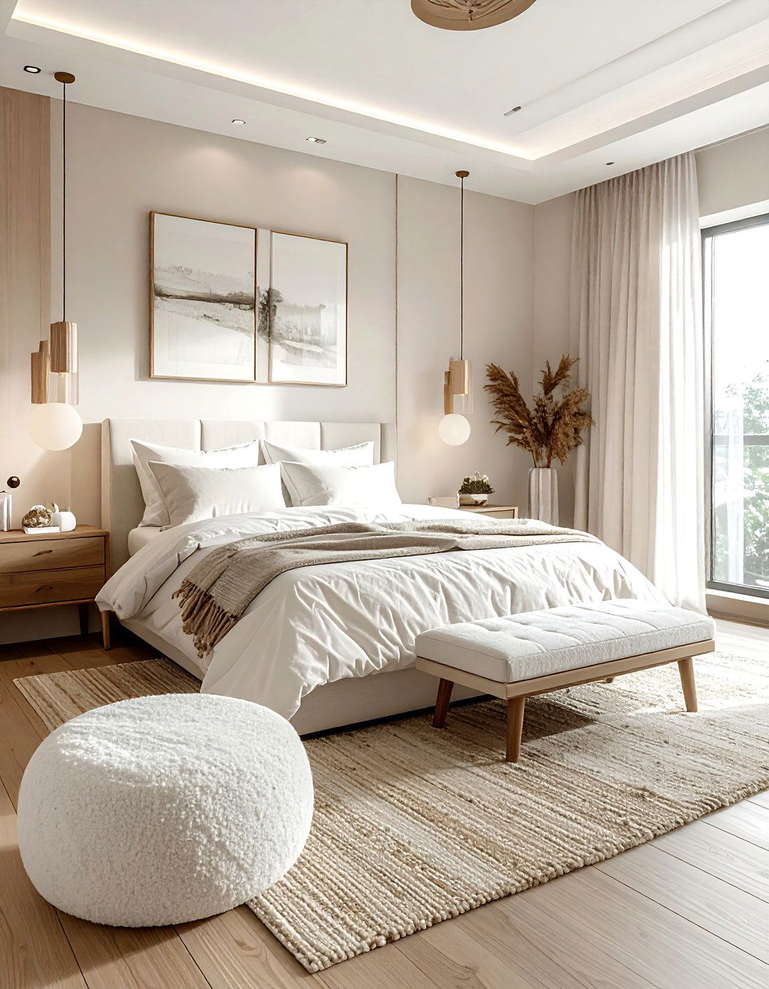 Neutral Tone Bedroom - 30 model home bedroom ideas