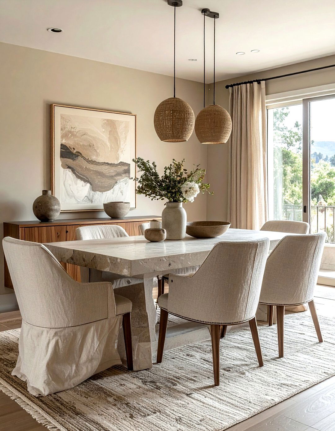 Neutral Tone Dining Room - 30 Napa Valley dining room ideas