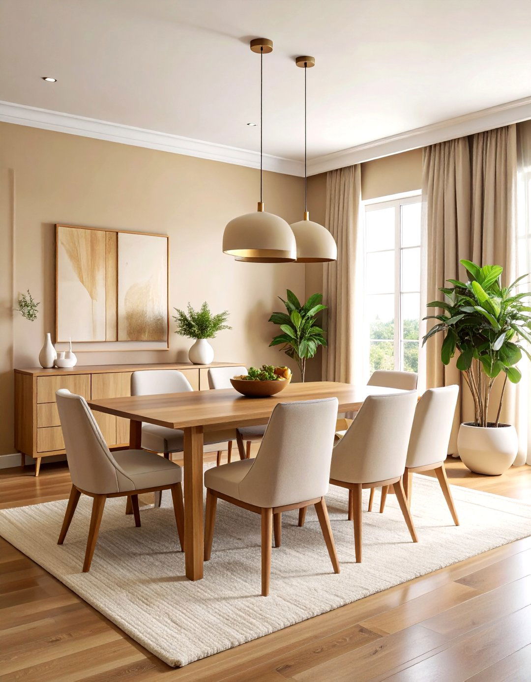 Neutral Tone Dining Room - 30 Brazilian dining room ideas