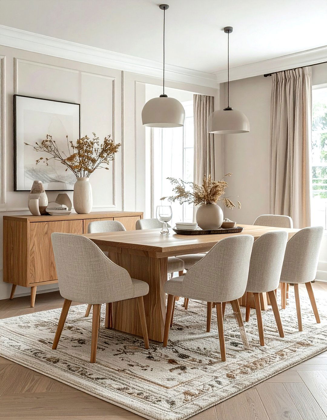 Neutral Tone Dining Space - 30 show home dining room ideas