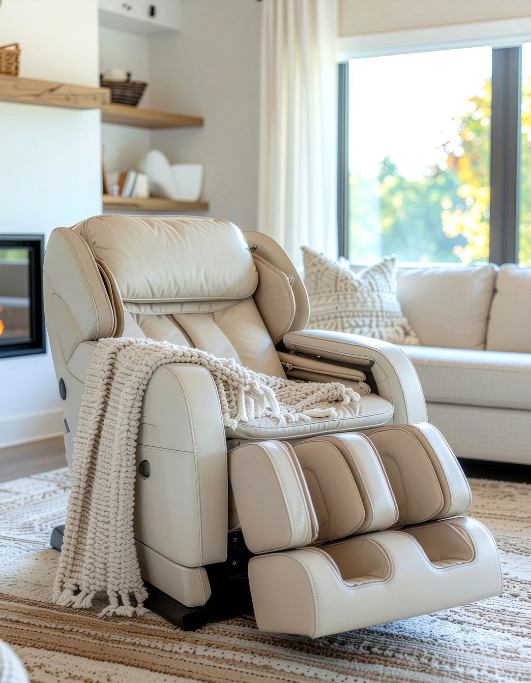 Neutral Tone Massage Chair - 30 living room massage chair ideas