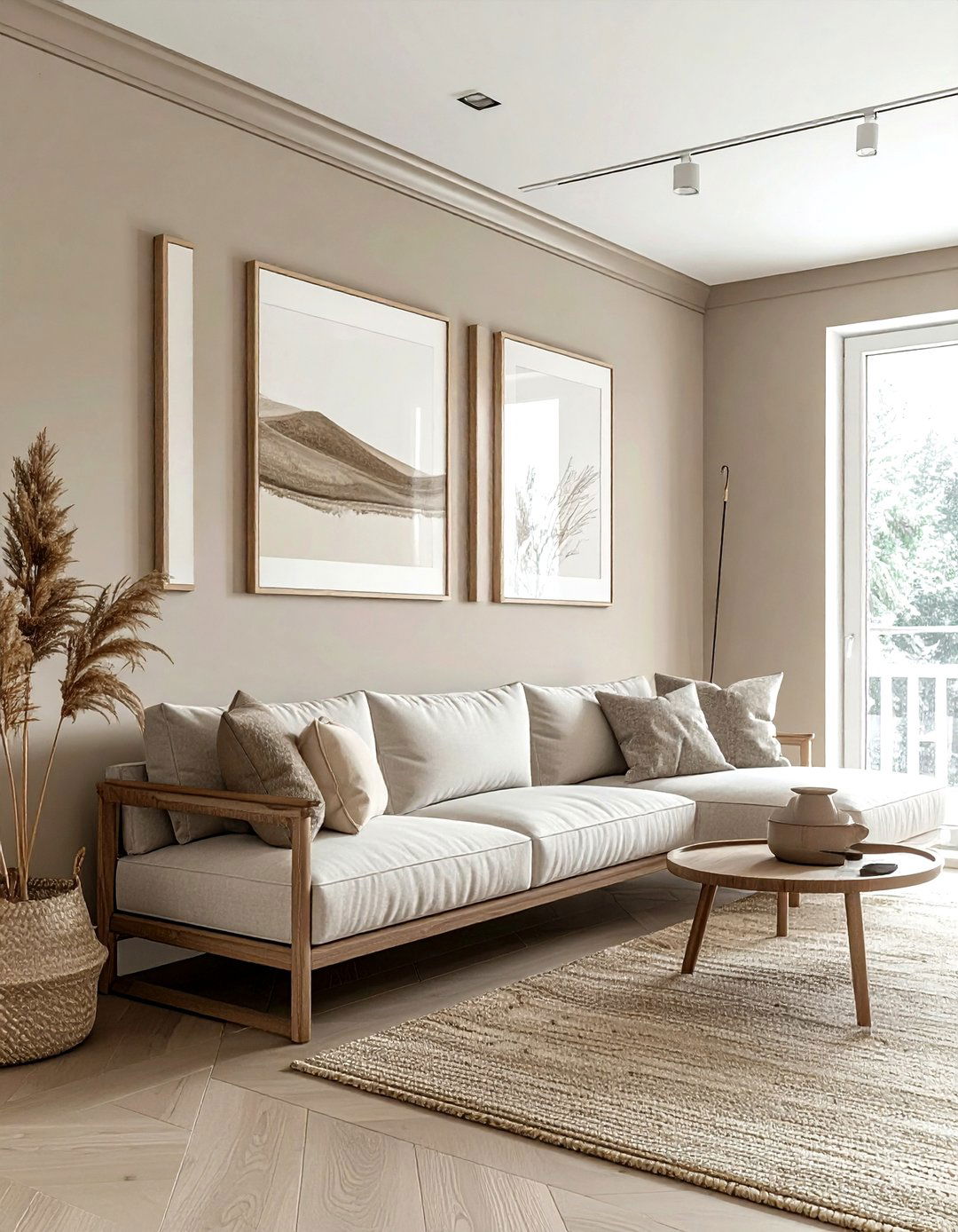 Neutral Tone Picture Rail - 30 picture rail ideas