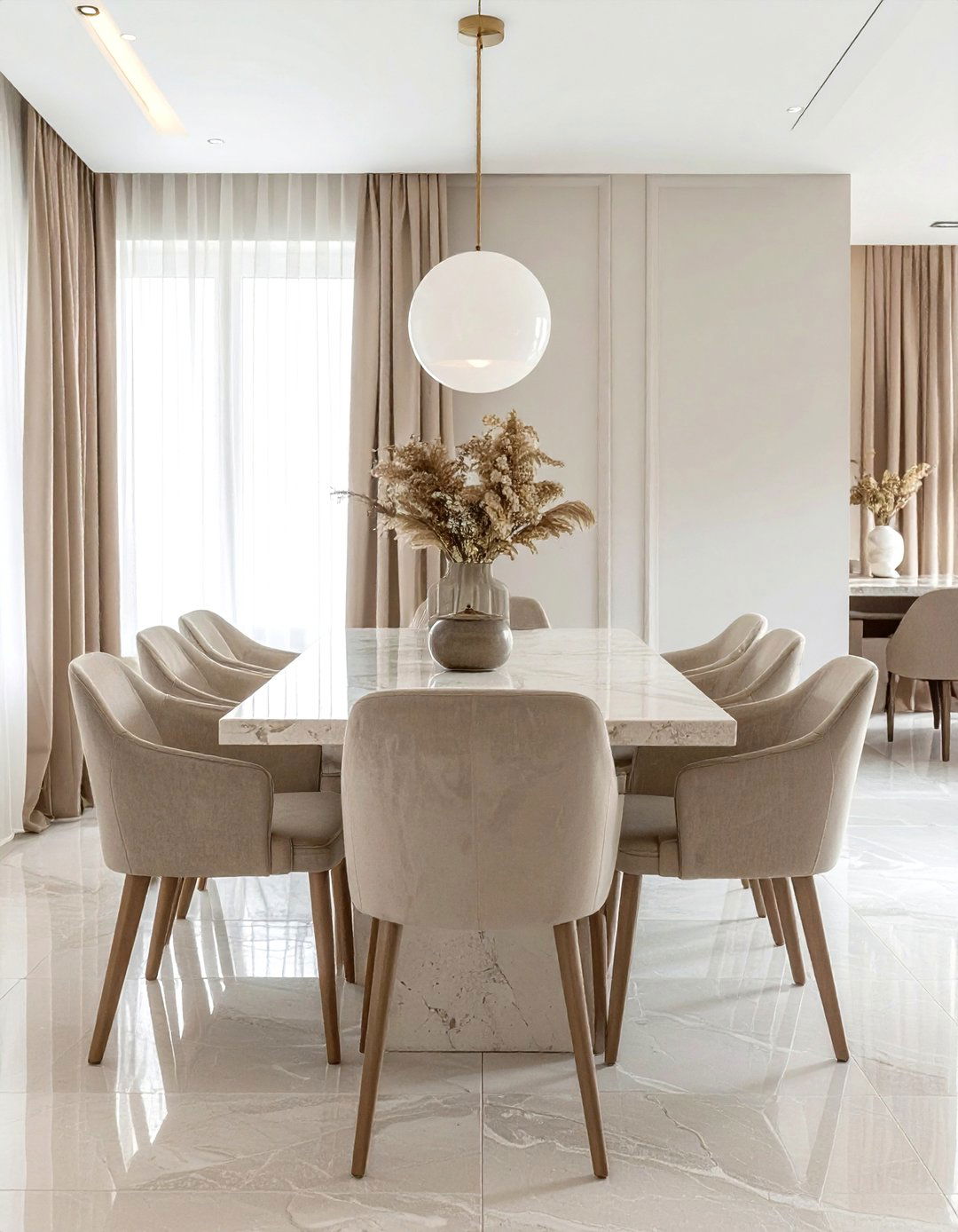 Neutral Toned Dining Room - 30 showpiece dining room ideas