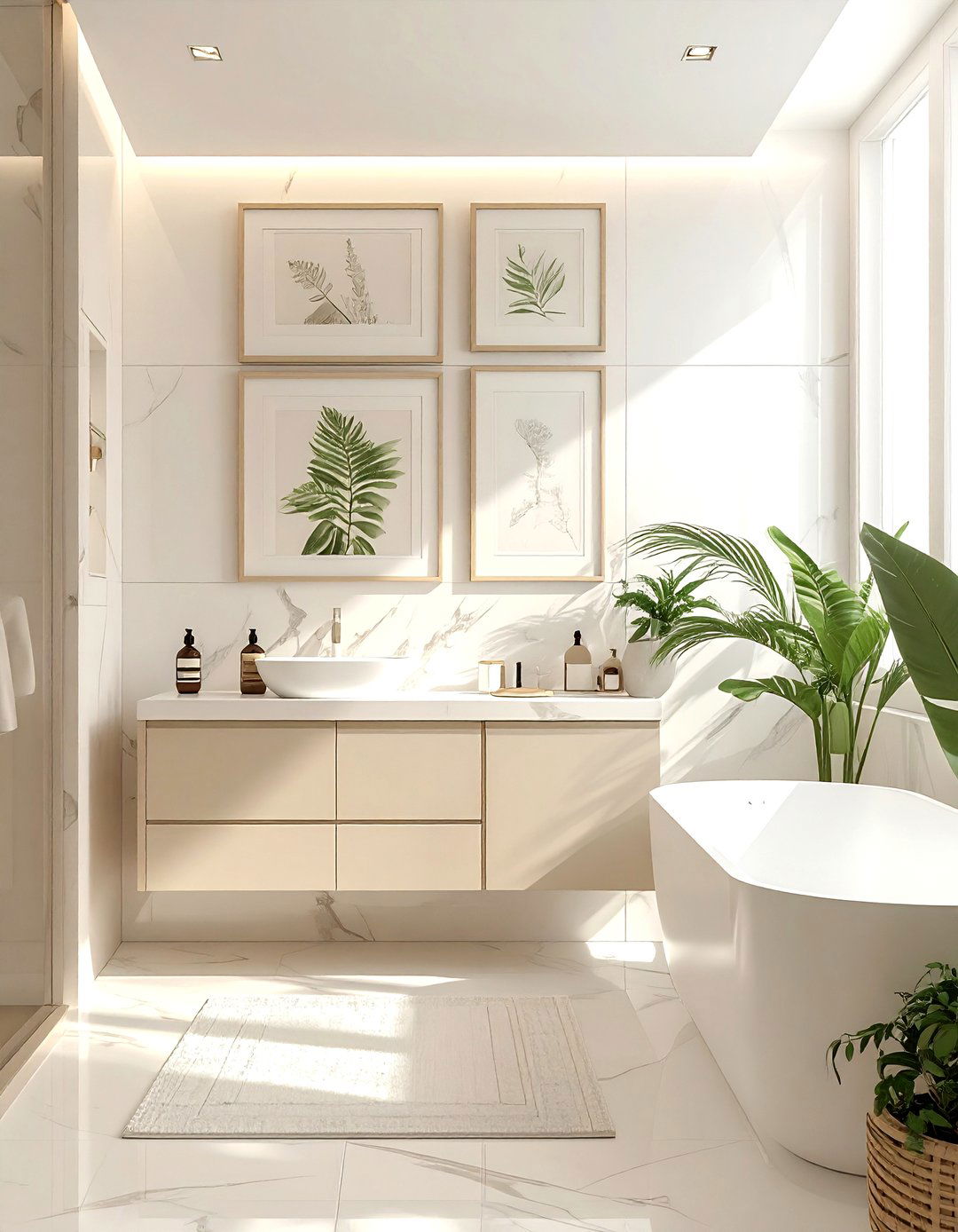 Neutral Toned Frame Wall - 30 frame wall ideas