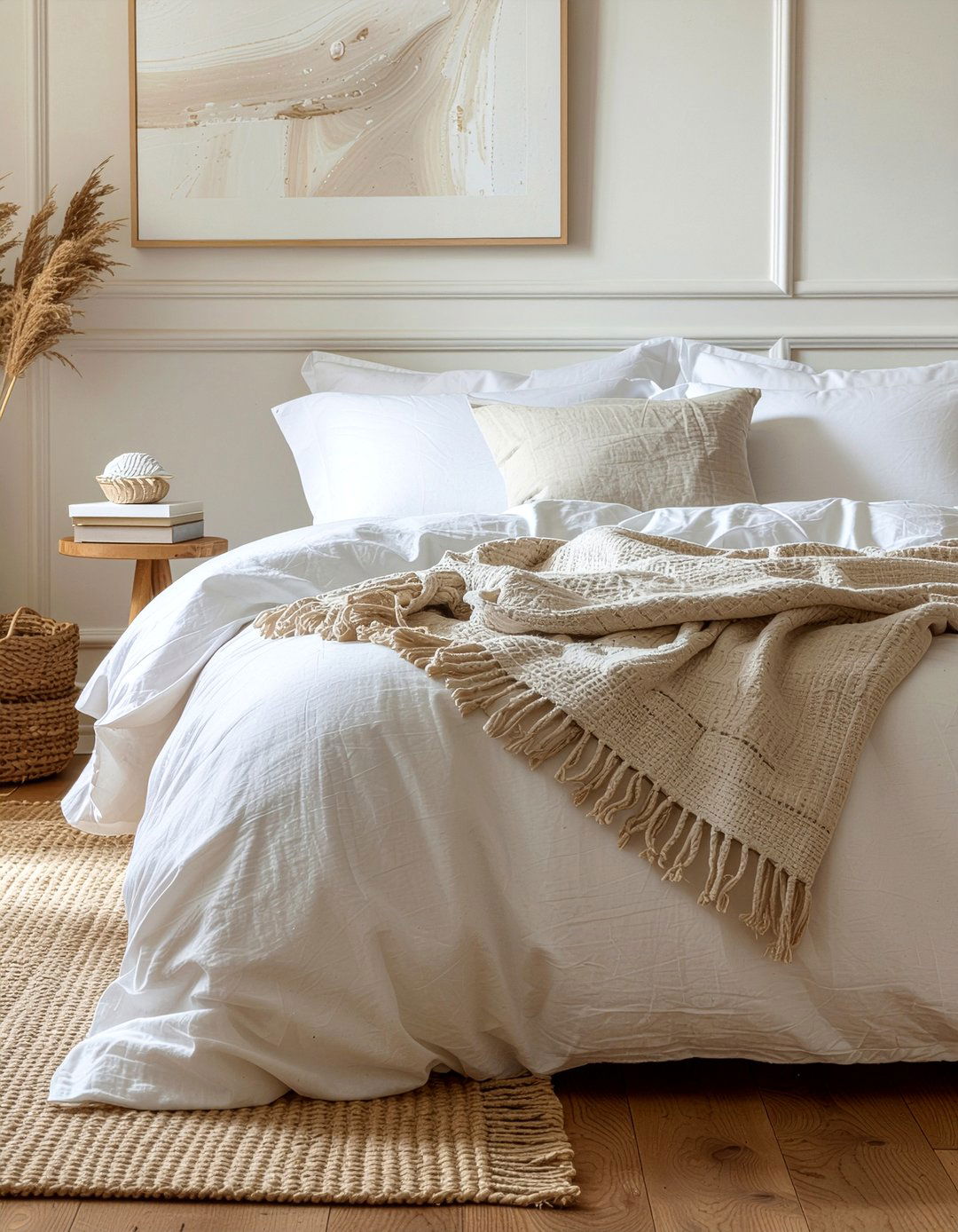 Neutral White Bedding - 30 bedroom white bedding ideas