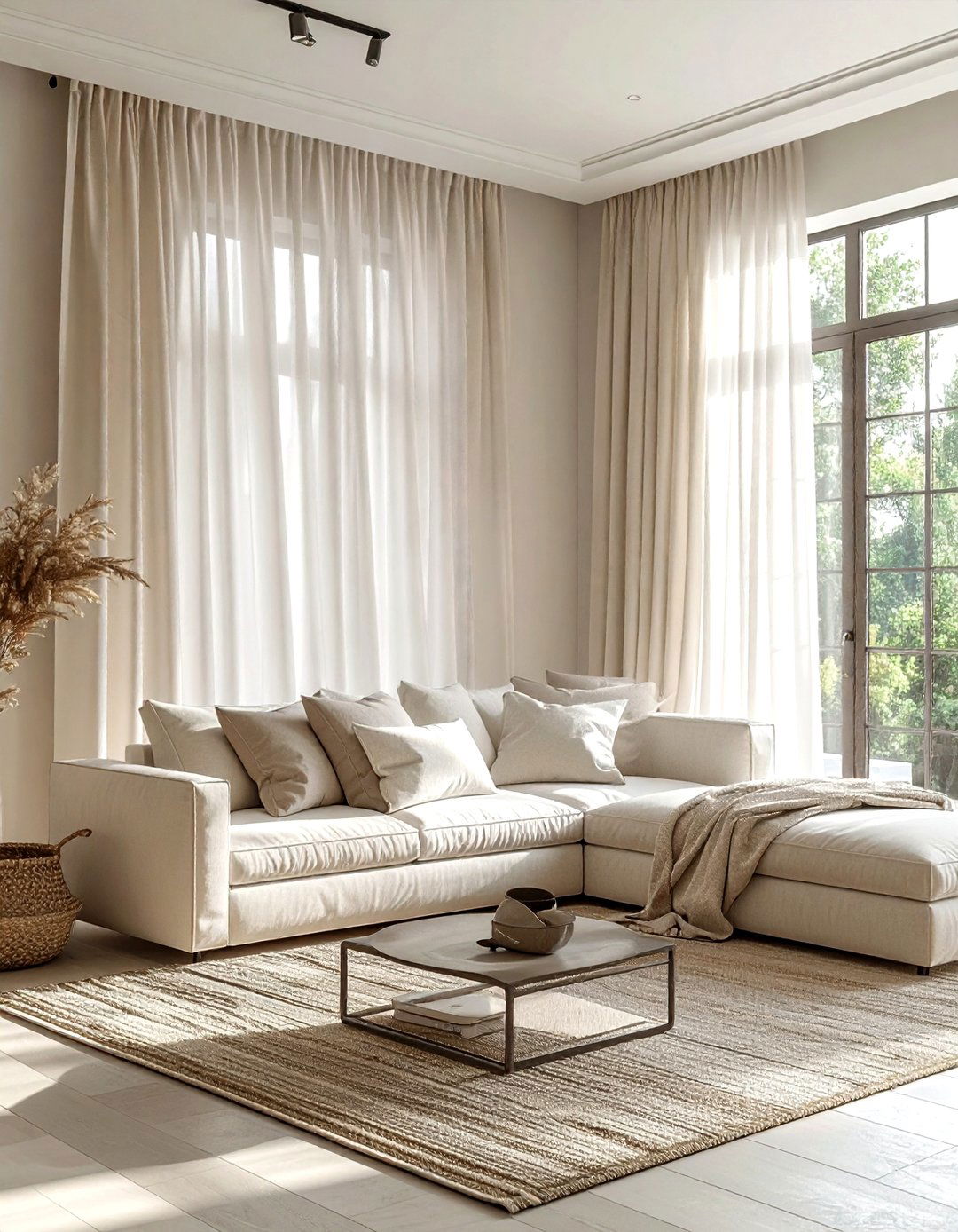 Neutral Window Treatments - 30 quiet luxury decor ideas