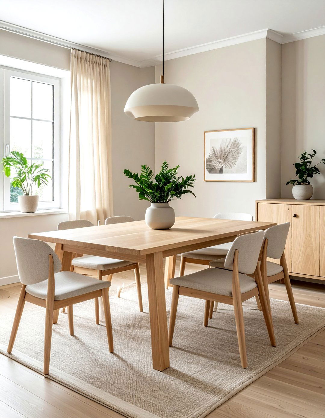 Neutral Wood Dining Set - 30 beige dining room furniture ideas