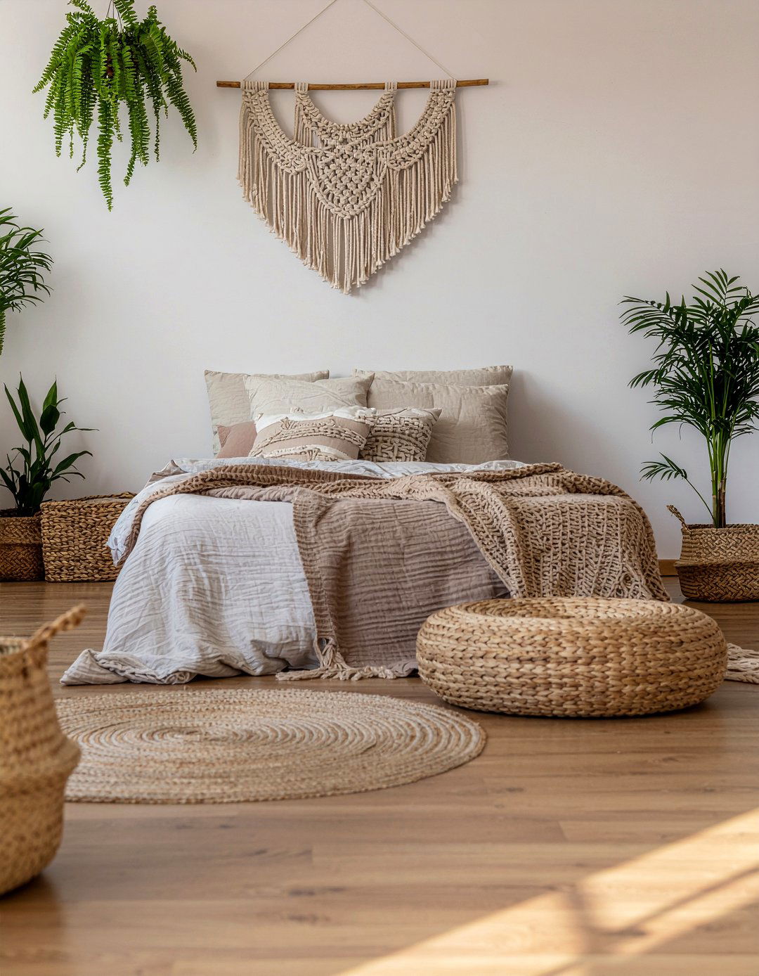 Neutral camel boho bedroom - 30 camel bedroom ideas