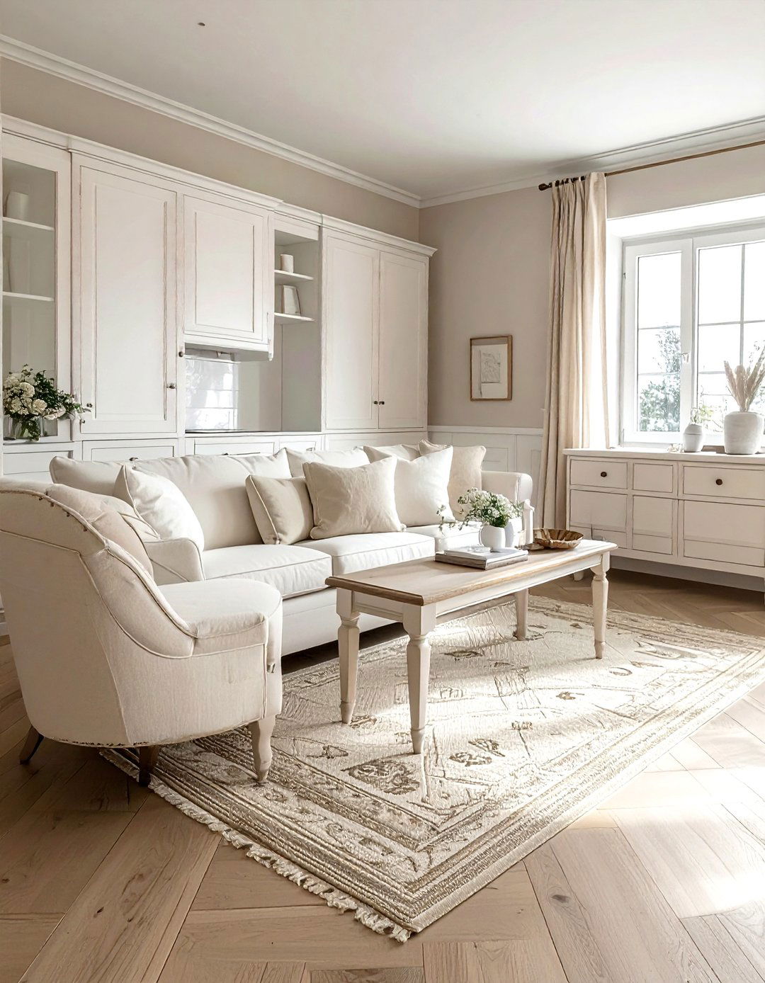 Neutral color palette - 30 French cottage dining room ideas