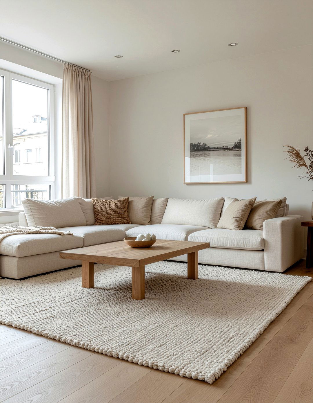 Neutral color palette - 30 minimalist living room ideas