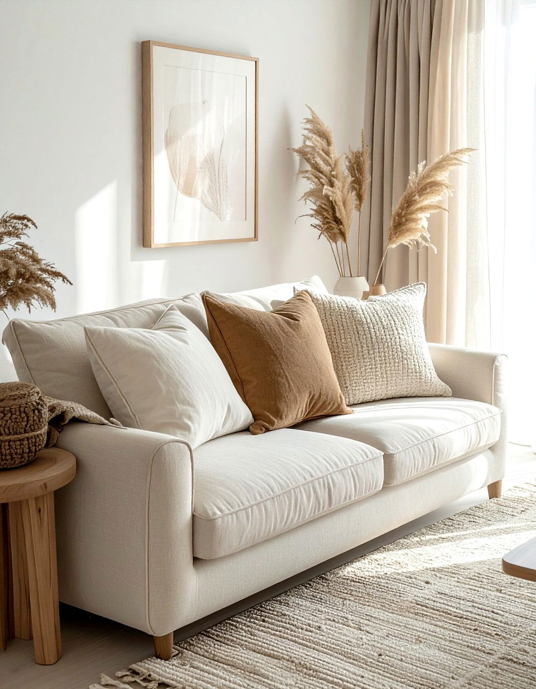 Neutral couch pillow combinations - 30 pillow styling ideas
