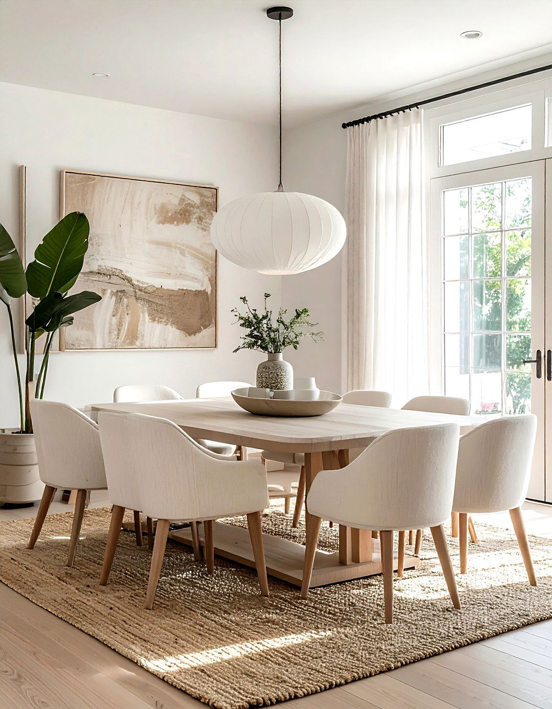Neutral dining room - 30 crisp decor ideas