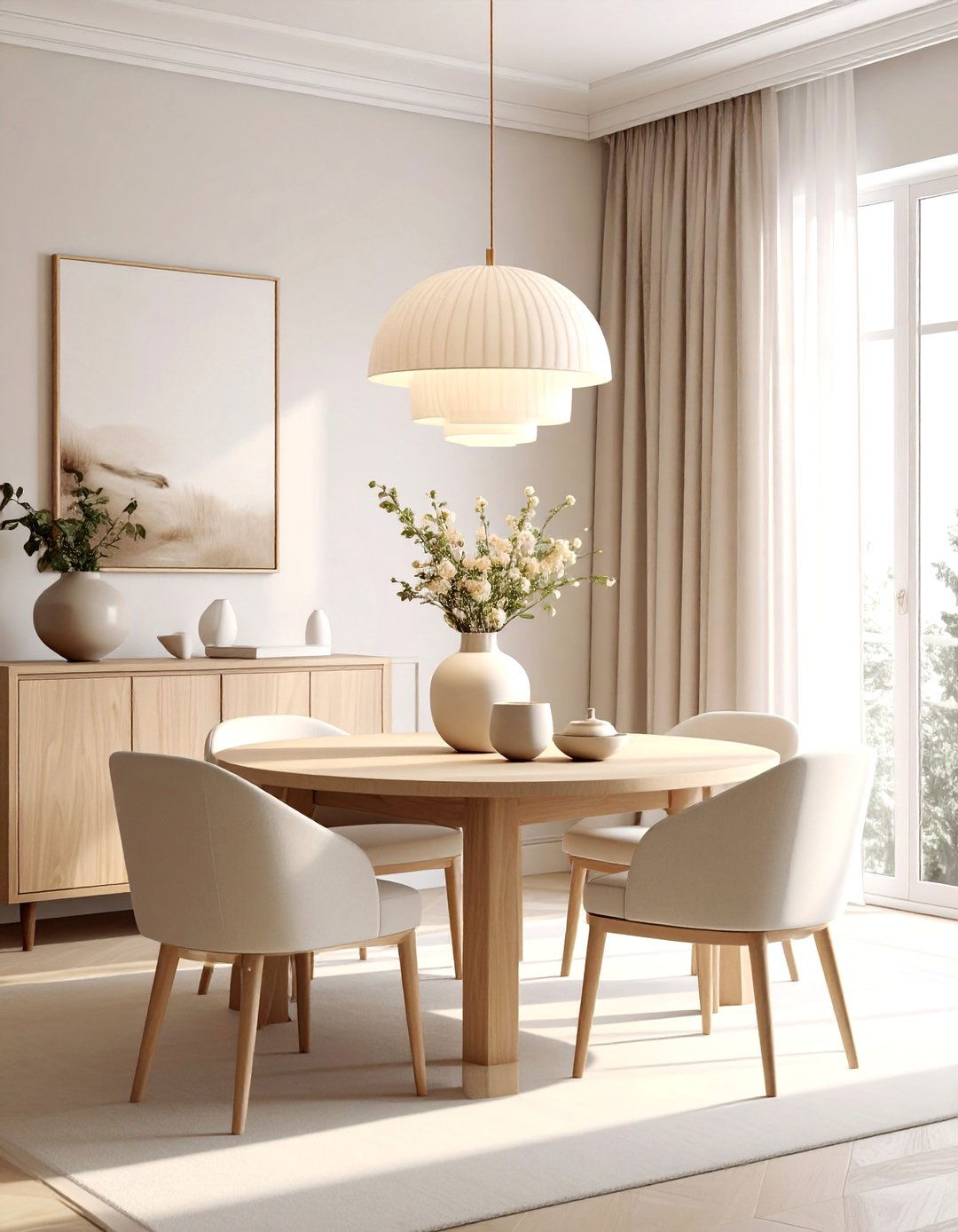 Neutral dining room - 30 dining room before and after ideas