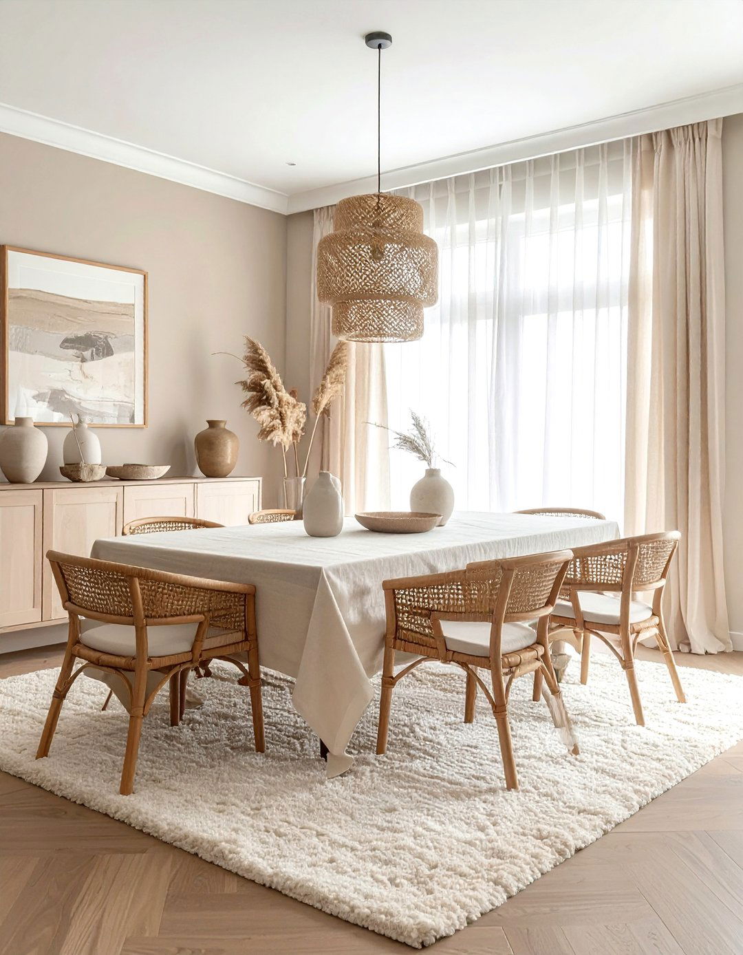 Neutral dining room decor - 30 transitional dining room ideas