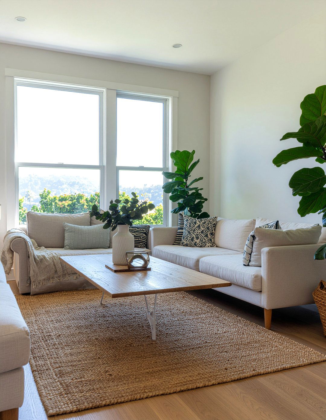 Neutral jute rug living room - 30 living room area rugs