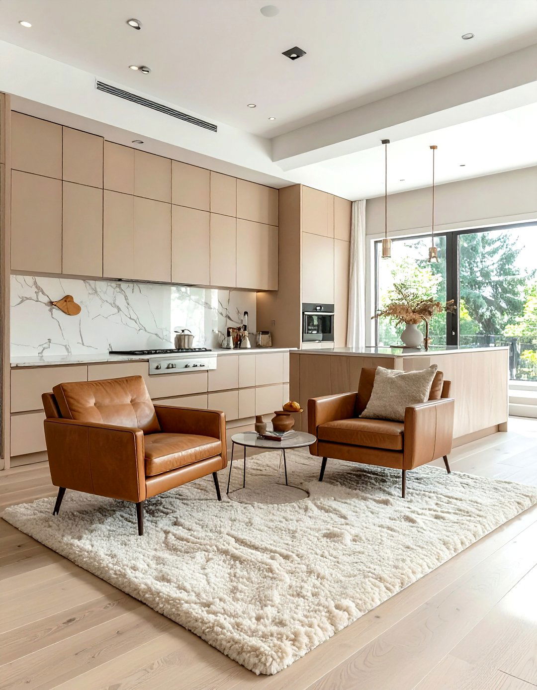 Neutral kitchen living room decor - 30 kitchen living room combo ideas