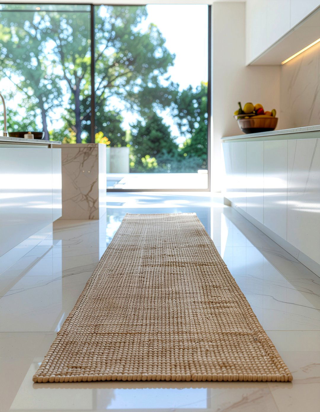 Neutral kitchen runner - 30 kitchen rug ideas