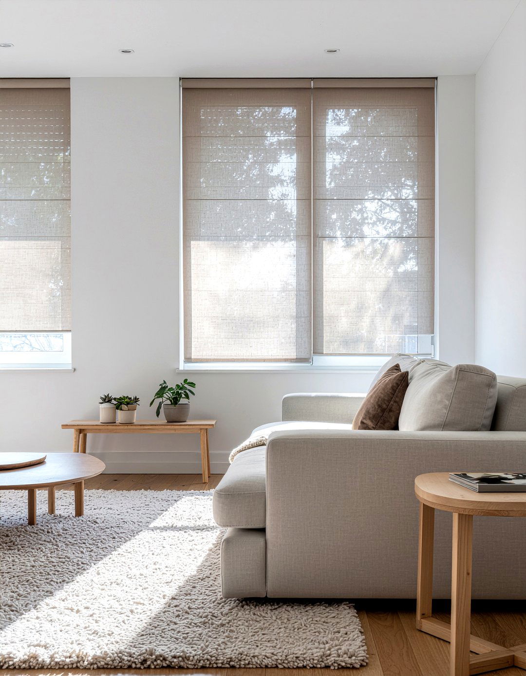 Neutral roller blinds - 30 living room roller blinds