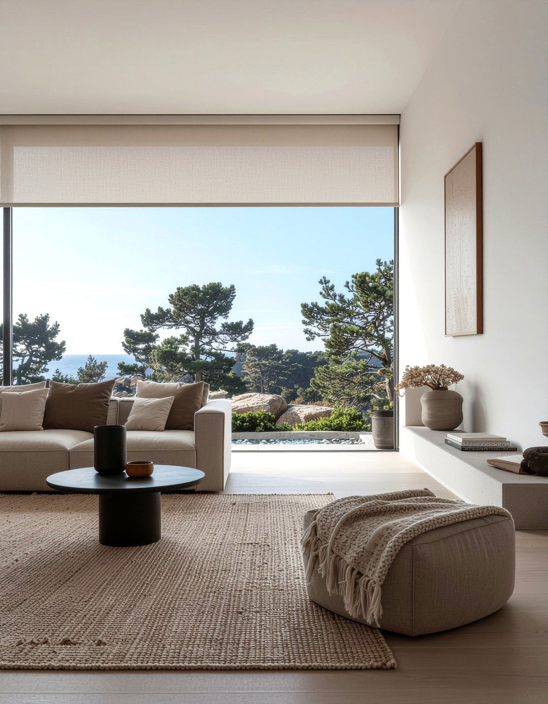 Neutral roller blinds - 30 living room blinds