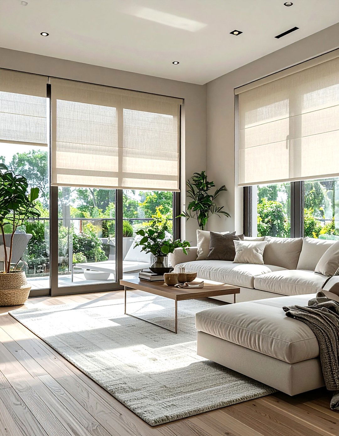 Neutral roman shade - 30 roman shade ideas