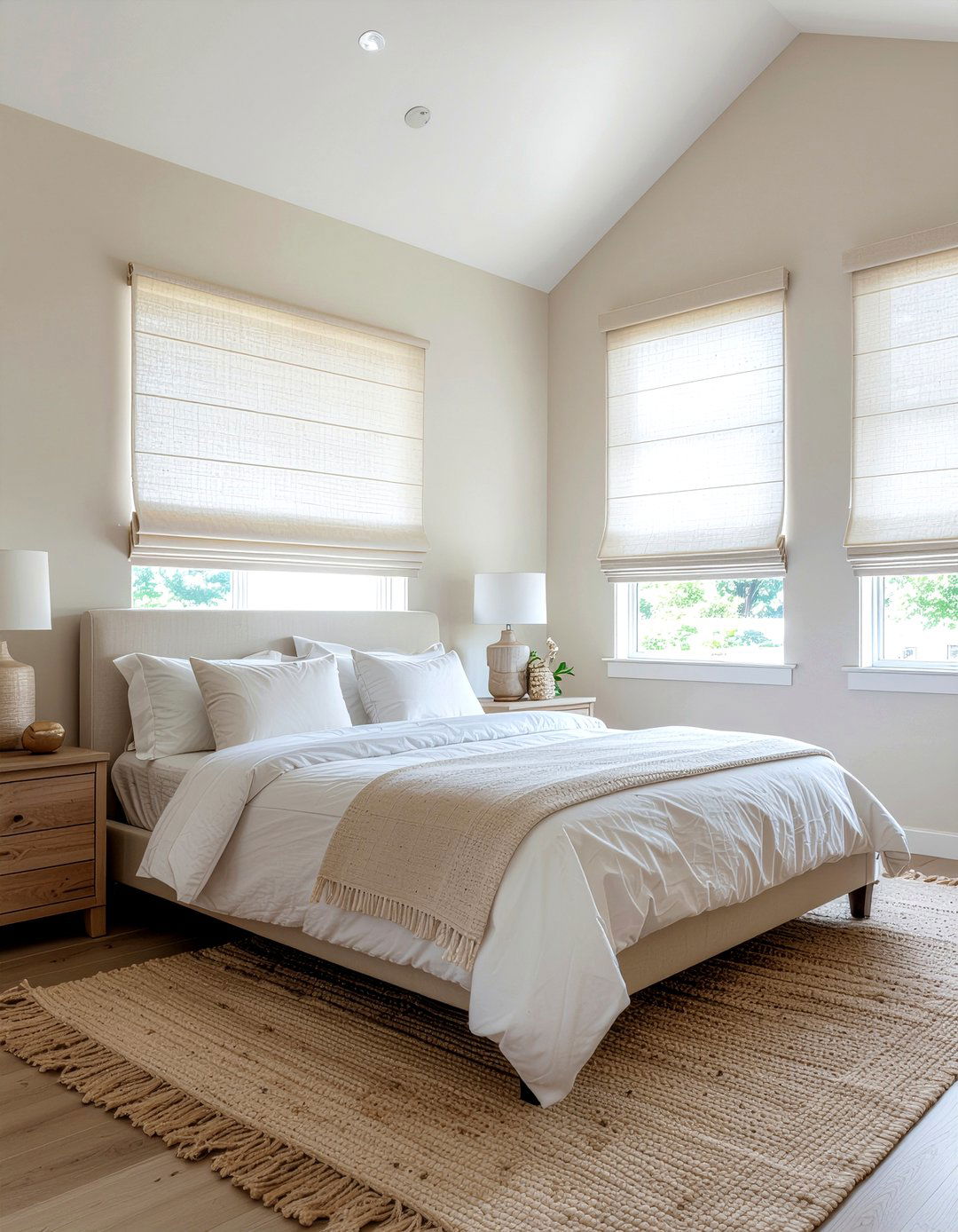 Neutral roman shades - 30 bedroom roman shades