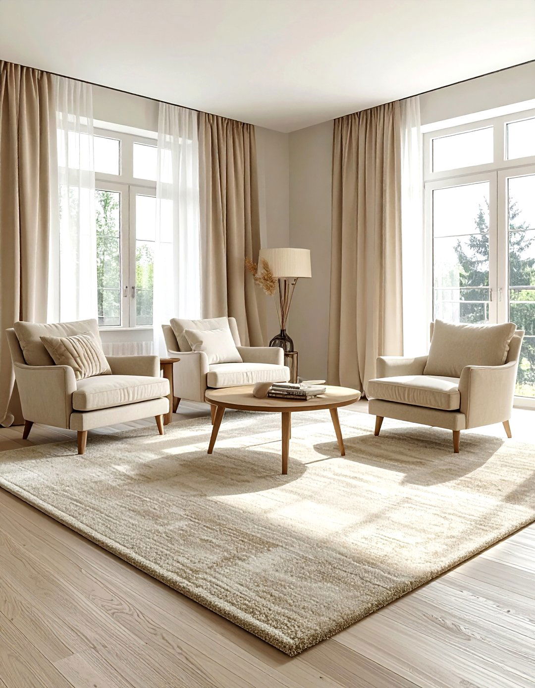 Neutral rug living room - 30 living room rug ideas
