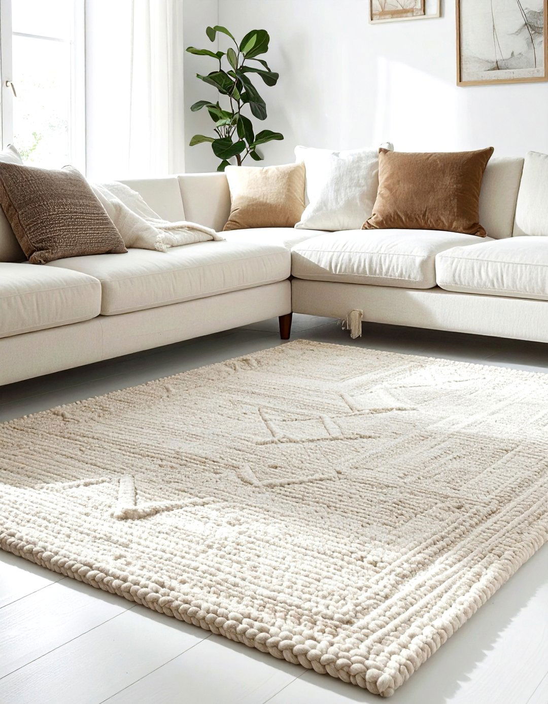Neutral wool rug - 30 living room wool rugs