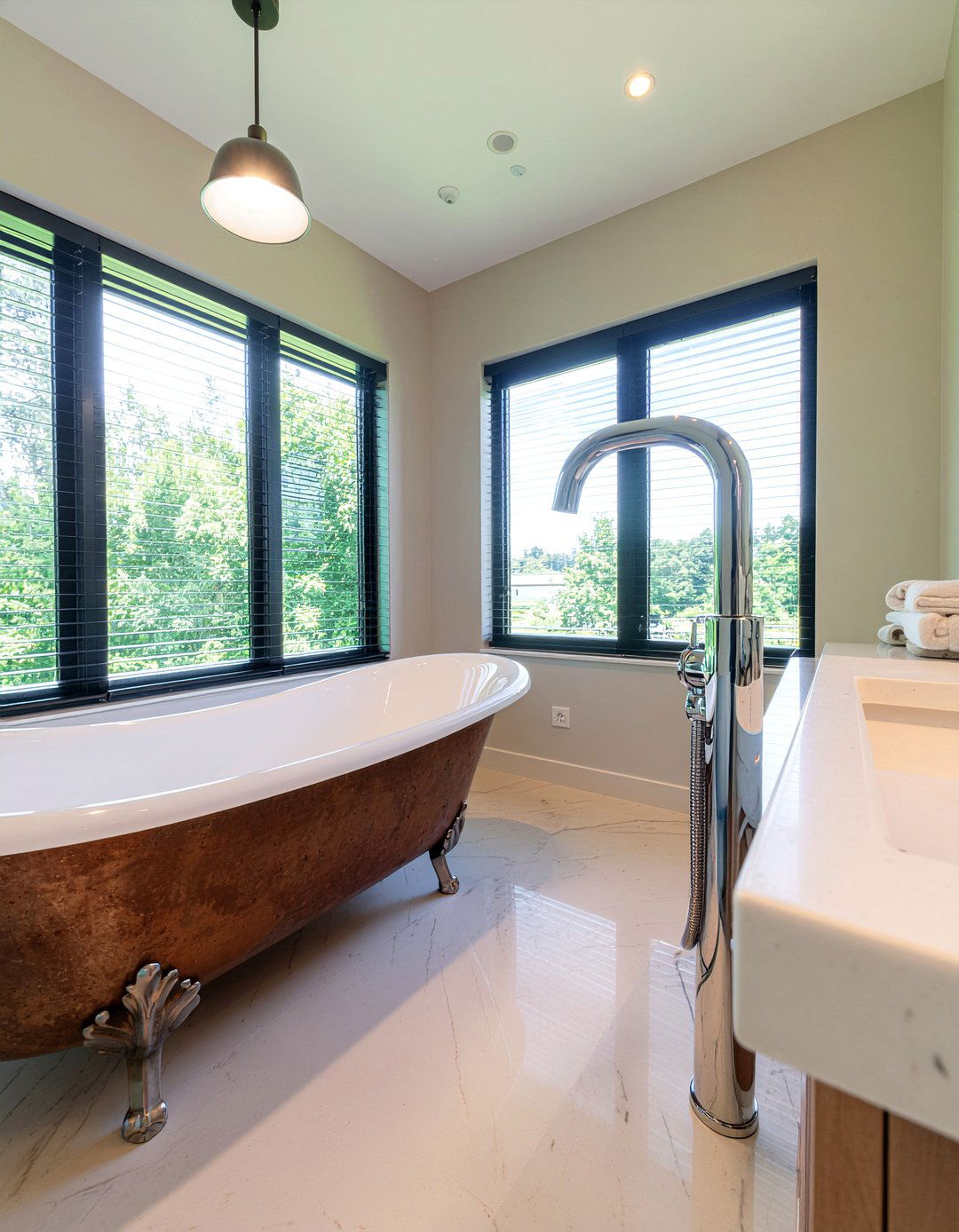 Newport Brass modern lever handle faucet - 30 Newport Brass bathroom ideas