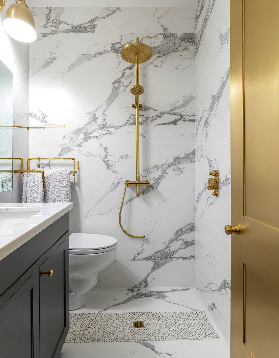 Newport Brass transitional bathroom suite - 30 Newport Brass bathroom ideas