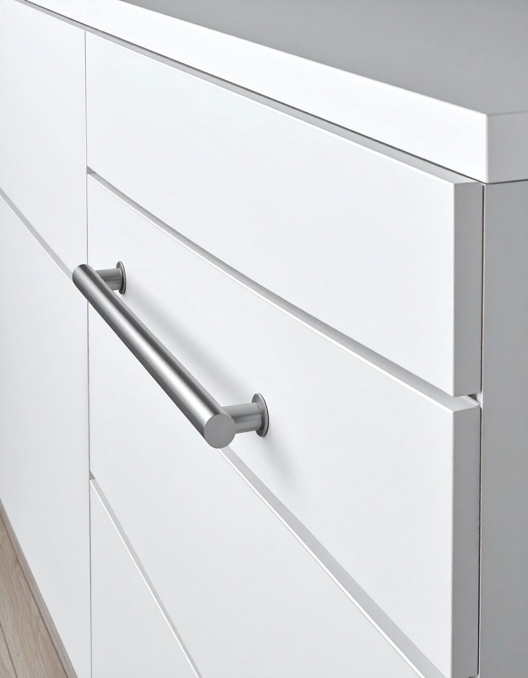 Nickel Finger Pulls - 30 nickel kitchen hardware ideas