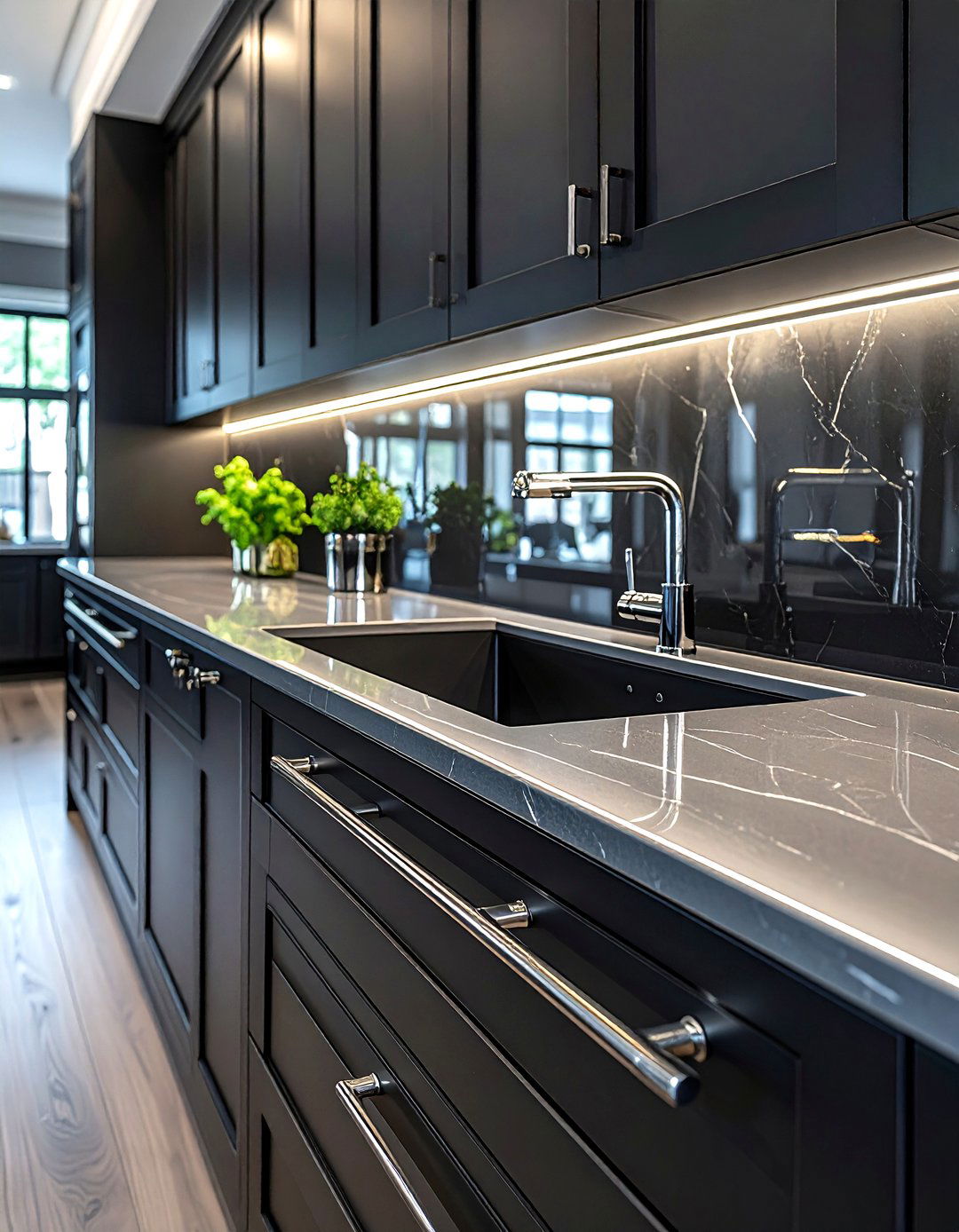 Nickel Hardware For Black Cabinets - 30 nickel kitchen hardware ideas