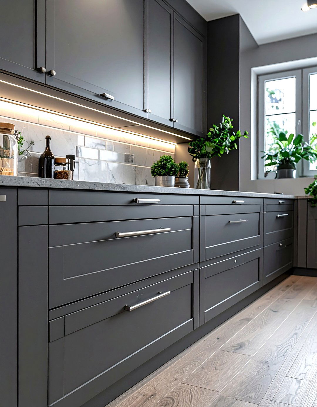 Nickel Hardware For Grey Cabinets - 30 nickel kitchen hardware ideas